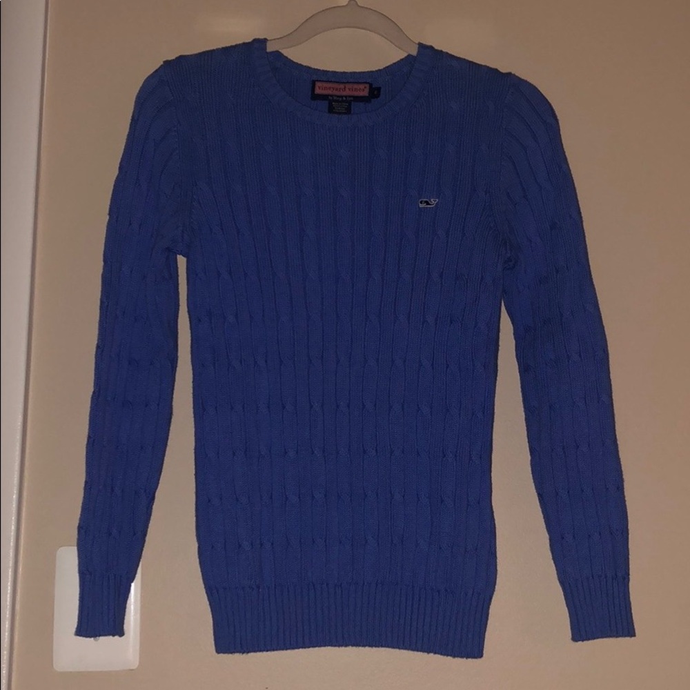 Blue Vineyard Vines Cable Knit Sweater